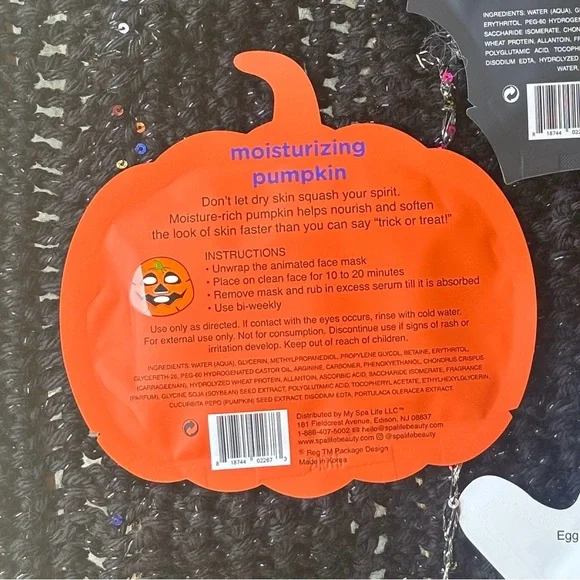 Halloween Gift Set with Ghost, Floral Print Pouch - Picture 9 of 11